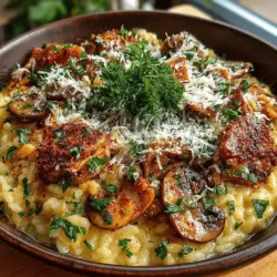 Warm & Creamy Chicken and Mushroom Risotto